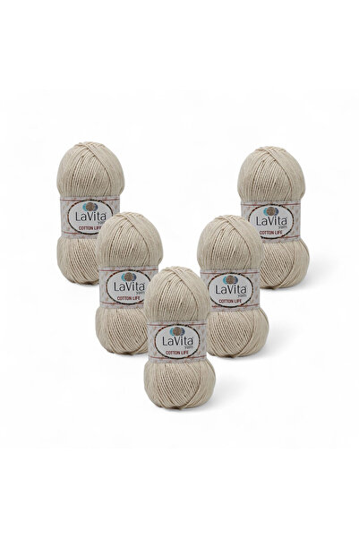 LaVita Yarn Cotton Life Fir pentru tricotat manual 50% Bumbac 50% Acrilic 500...