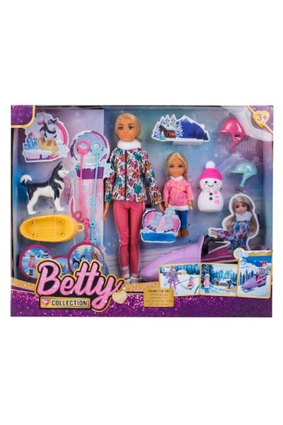 BETTY Papusa cu Copilas Merg la Schi