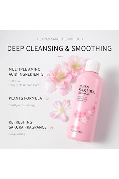 LAIKOU Sakura Shampoo with Amino Acids – Japanese Cherry Blossom Extract 200 ml