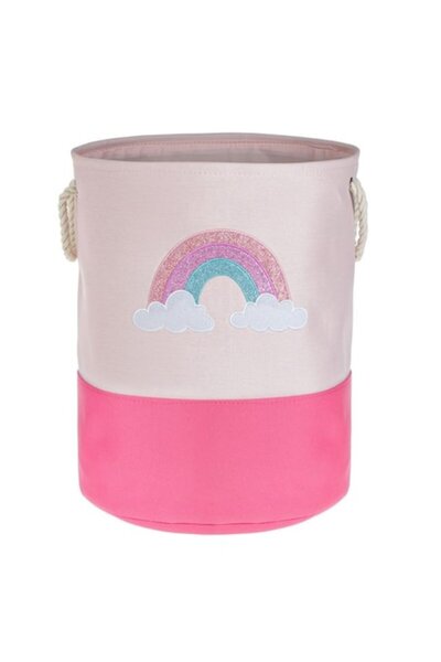 OEM Pink Fuchsia Rainbow Laundry Basket for Girls