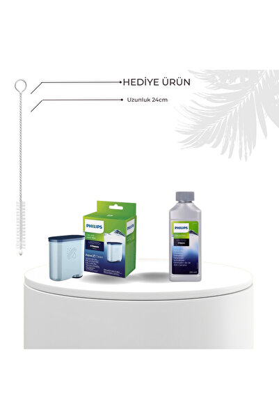 Philips Espresso Makinesi Bakım Seti CA6700/10 Kireç Temizleme Solüsyonu CA6903 Aqua Clean Filtre 2'li Set