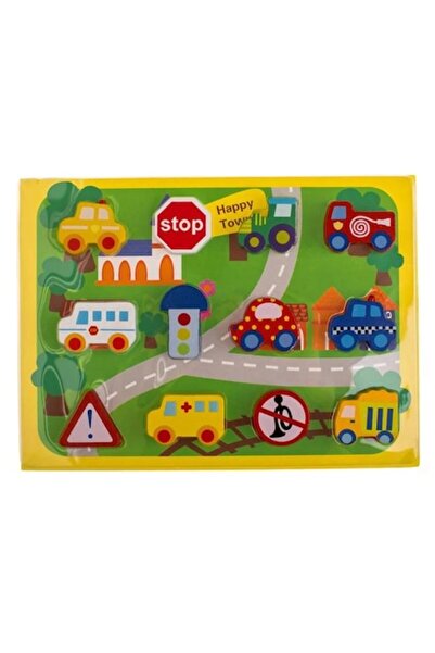OEM Wooden 3D Highway Toy with 12 Figures 22x29cm