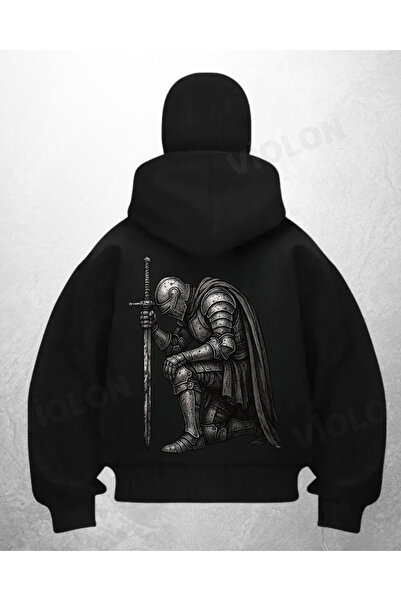 Bravebell سترة كري سورد مطبوعة باللون الأسود على شكل قناع ثلج الساموراي