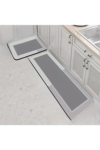 ALBBEK 2 Pieces Water Absorbent Mat Kitchen Mat Non-Slip Base 156*38 cm Set 38X58 Cma-61