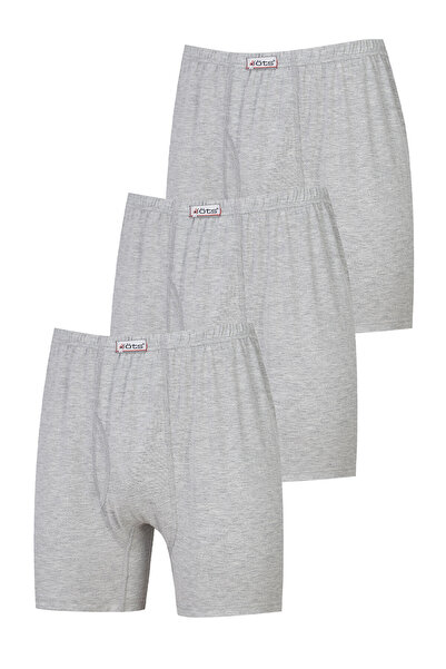 Öts Ανδρικό γκρι 3-συσκευασία βαμβακερό χτενισμένο μπόξερ Αργεντινής (100% ΒΑΜΒΑΚΙ)