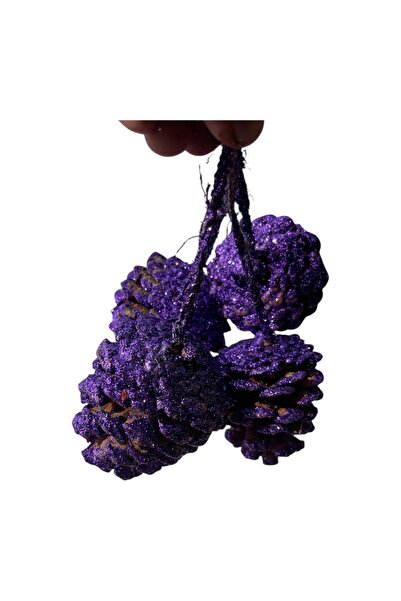 ART PINE Acetat viral, cutie cu 4 bucăți, paiete colorate, con natural - Orna...