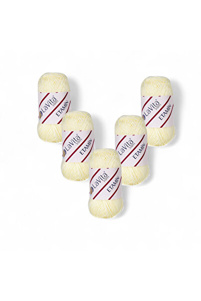 LaVita Yarn Fir pentru tricotat manual Etamin 100% acrilic 150gr 5 BUCĂȚI (95...