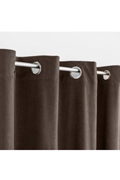 OEM Decorative curtain with rings, 140 x 260 cm, Brown