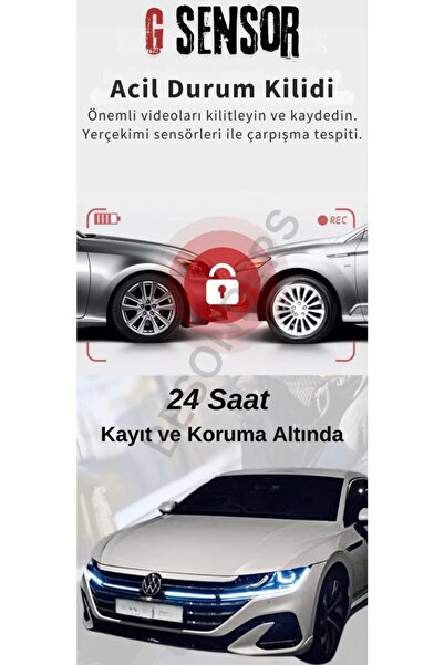 Besonders K17 PRO SERİ 1080P 4K Full HD 3 Kameralı Wifi GPS Gsensör Gece Görüş Araç İçi Ön Arka Kayıt Kamera