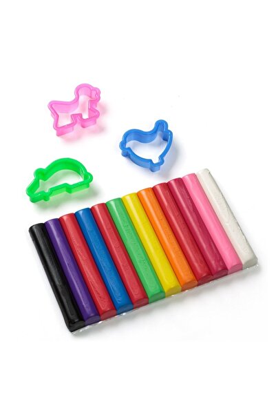 OEM Plasticine Set 12 Colors & Shapes - 15 Pieces