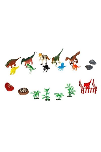 OEM Plastic Dinosaur Playset - 42 pieces