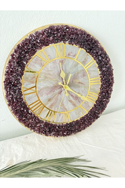 AKSESUARIM Kristal taşlı mor saat