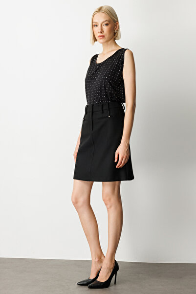 Ekol Mini Skirt with Accessory Detail