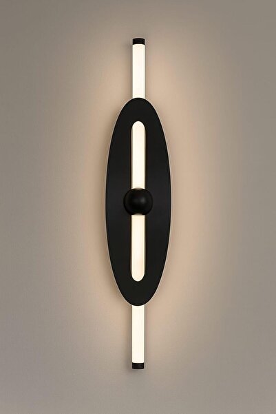 Crestj مصباح حائط LED أسود عصري - إضاءة زخرفية للممرات وغرف المعيشة