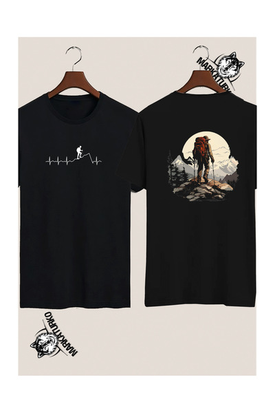 MarkaTurko Avci-Doğa Special Design Double Sided Printed T-Shirt 76-1000