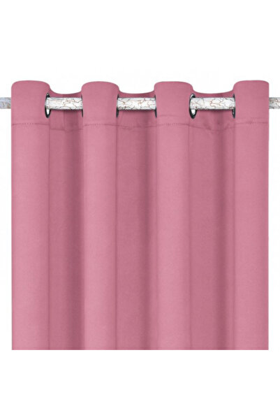OEM Decorative Room-Darkening Curtain with Rings, Size 140 x 260 cm, Pink