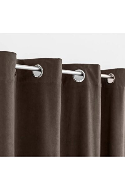 OEM Decorative curtain with rings, 140 x 260 cm, Brown