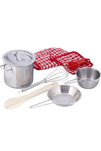 OEM Children's Kitchen Set, 9 Pieces from Stainless Steel, Wood and Plastic