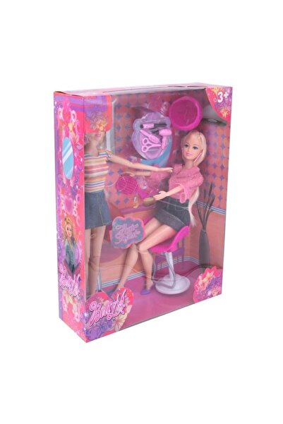 OEM Set 2 păpuși la Salon de coafură cu accesorii, 9 piese, 25,5x8x33,5 cm, 3 ani +