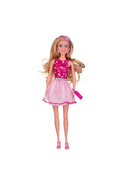 OEM Păpușă manechin cu rochie mini roz și păr blond