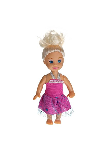 MYONNA IT & E- COMMERCE Baby Mermaid Mannequin Doll with Detachable Tail, Fuchsia Dress, Blonde Hair, 21 cm