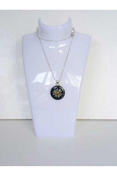 demirbasavm EL YAPIMI EPOKSİ PAPATYALI KOLYE