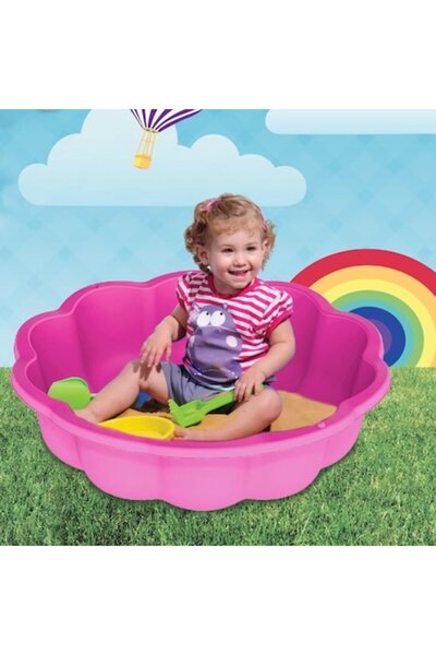 OEM Пясъчна кутия с цвете розово Ø75x20см