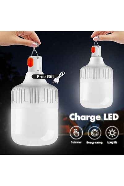 fullreyon 2 Adet USB Şarjlı, 30 Watt, 3 Işık Modlu Beyaz Işık, Kamp, Piknik, ...
