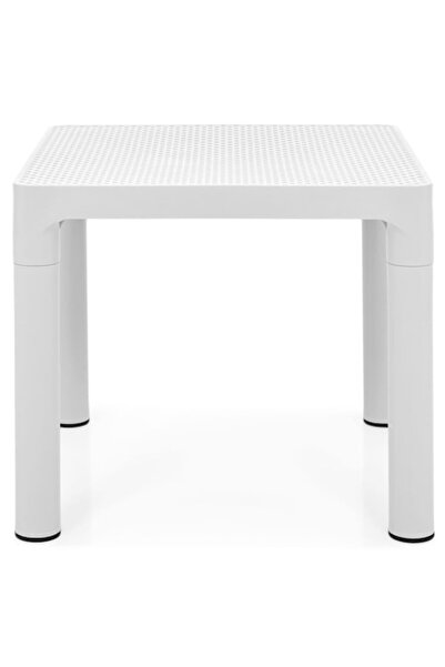 Maison Mex Masuta patrata gradina/terasa, KUDO, L.45.5 l.45.5 H.40 cm, alb