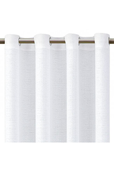 OEM Decorative curtain with rings, medium shading level, 140 x 250 cm, White