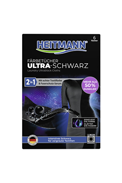 HEITMANN Ultra Siyah Renk Koruma-Boyama Mendili ' 6 lı