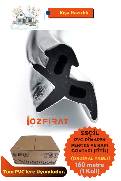 ÖZFIRAT PVC YAPI Seçil Kauçuk Yağlı Pvc Kapı Pencere Conta Fitili Tüm Pencere...