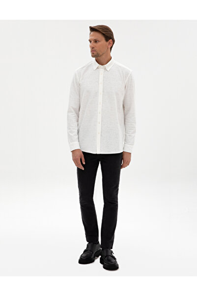 Pierre Cardin Ecru Regular Fit Knitted Shirt 50311692-Vr019