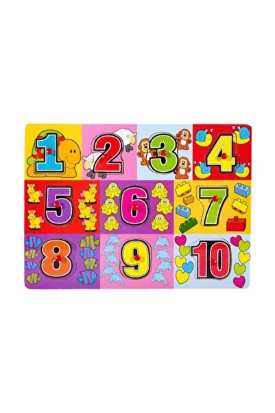 OEM Educational Puzzle with Numbers, Wooden Material, 10 Pieces, 30x22 cm