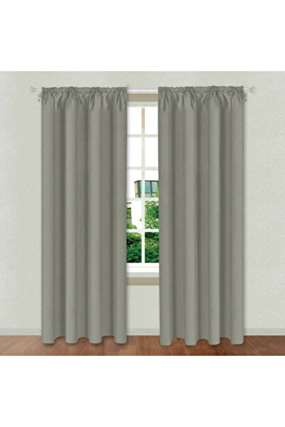 OEM Decorative curtain with shading fabric and hook band, size 140 x 260 cm, Grey