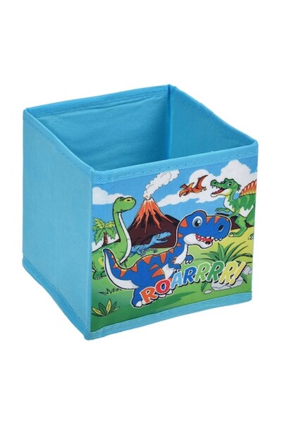 OEM Blue Storage Box with Dinosaur Pattern 15x15x15cm