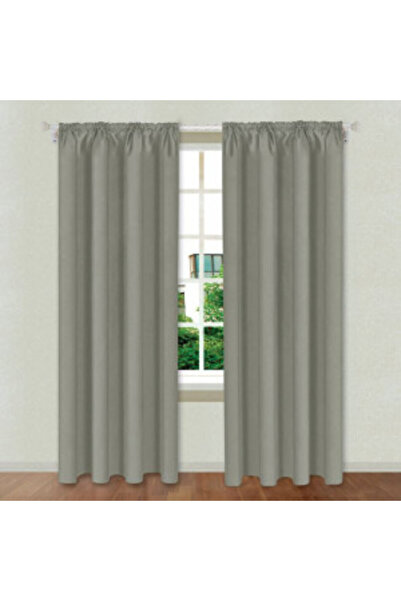 OEM Decorative curtain with shading fabric and hook band, size 140 x 260 cm, Grey
