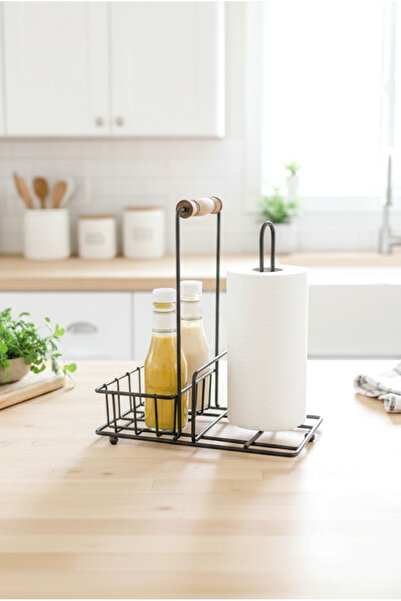 FH finehome Sunny Wooden Sauce Bowl Napkin Holder Black