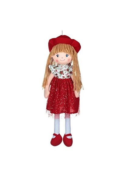 OEM Textile Doll with Red Dress & Hat 60cm