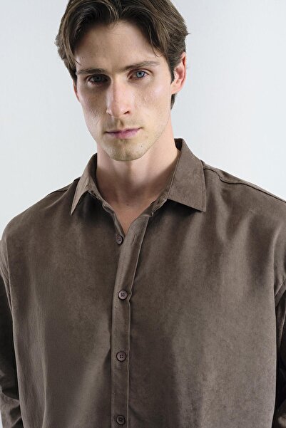 GIESTO Effective Modal Brown Shirt