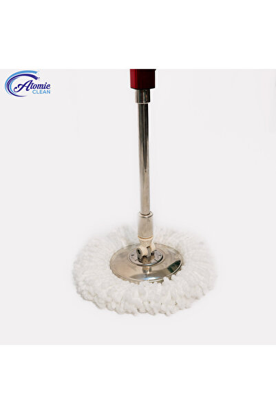 Atomic Clean Rotating mop with stainless steel handle Red MH07
