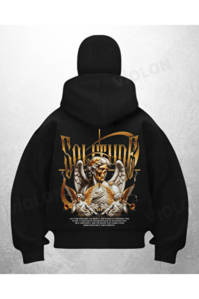 Violon سترة سويت شيرت مطبوعة باللون الأسود من سولدود بتصميم الساموراي