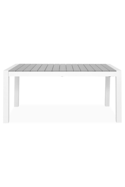 Maison Mex ENCORE extendable garden/terrace table L.160/210 l.95 H.74 white/gray