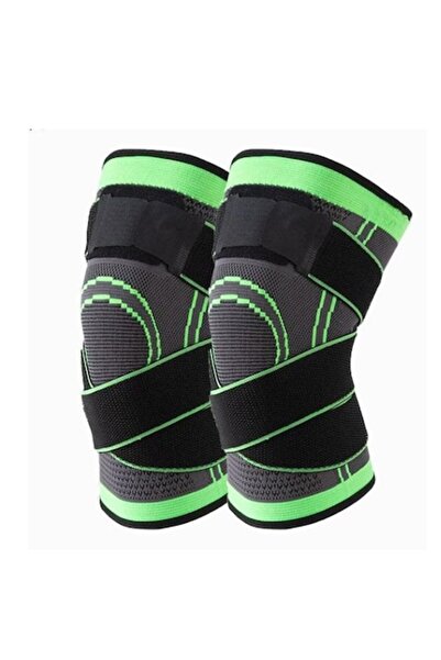 nizi Set de 2 orteze medicale pentru genunchi cu benzi elastice, bandaj compresiv respirabil L