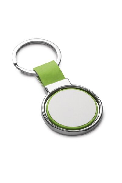 dalimag Breloc din metal și PU, 39 x 57 x 5 mm, verde,