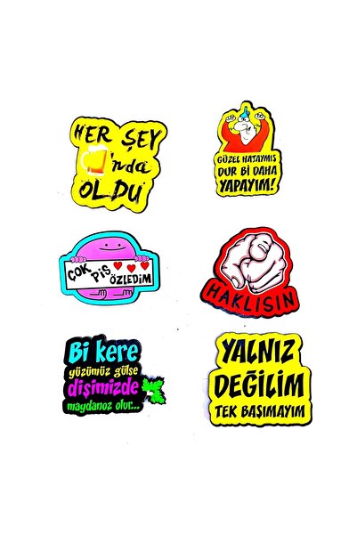 ealoni Yazılı Magnet – 6’li Paket – Dekoratif & Hediyelik Magnet