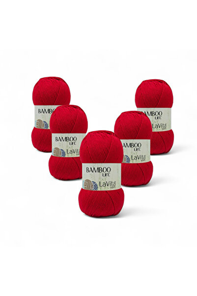 LaVita Yarn Bamboo Life Fir de tricotat manual 50% Bambus 50% Acrilic 500gr 5...