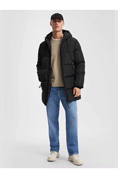 QS by s.Oliver Q/S by s.Oliver Men's Parka Jacket with Hood and Regular Fit, Black