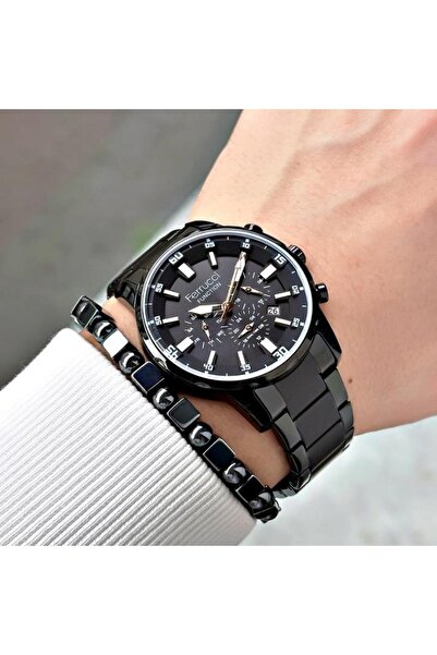 Ferrucci FCF 0525 03274M.03 64073 Erkek Fonksiyon Metal Kol Saati