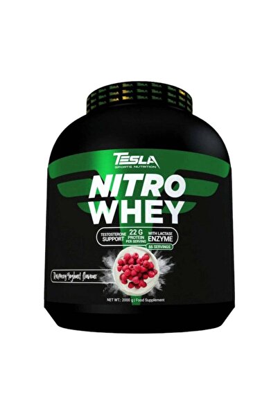 Tesla Sports Nutrition نيترو واي، زبادي التوت، 2 كجم، لنمو وتعافي العضلات